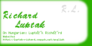 richard luptak business card